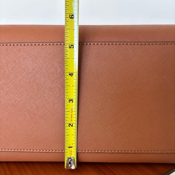 Tory Burch York Buckle Large Tote Leather Luggage/Camel/Tan - Picture 14 of 16